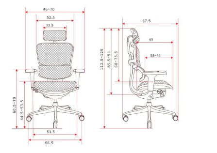 เก้าอี้เพื่อสุขภาพ DF PROCHAIR รุ่น Ergo Elite Ultra Plus สีเทา_5